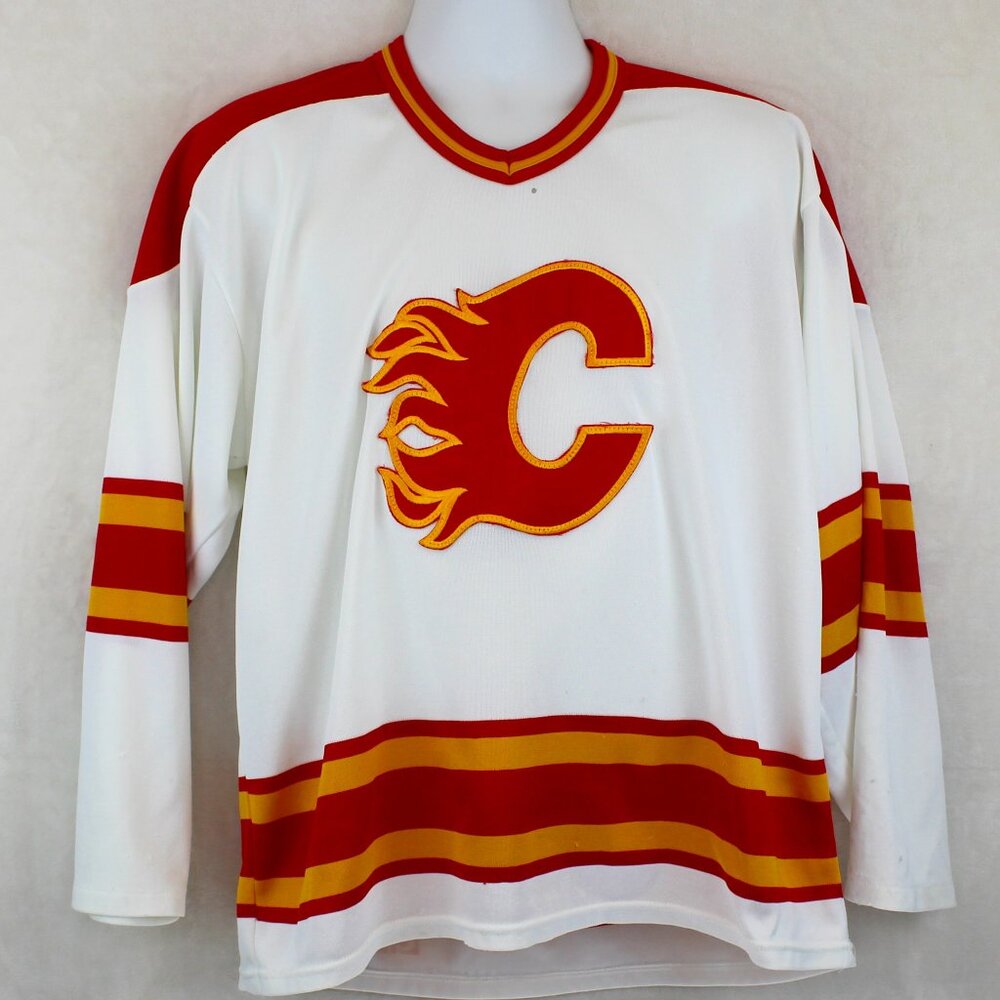 Vintage CCM Maska NHL Calgary Flames Hockey Jersey (XL)